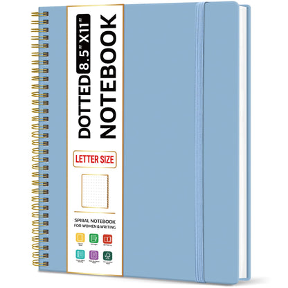 Taja Large Spiral Lined Notebook for Work, Journal for Women & Men