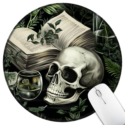 Hancynir Funny Mouse Pad for Desk, Cute Dumpster on Fire Round Mousepad