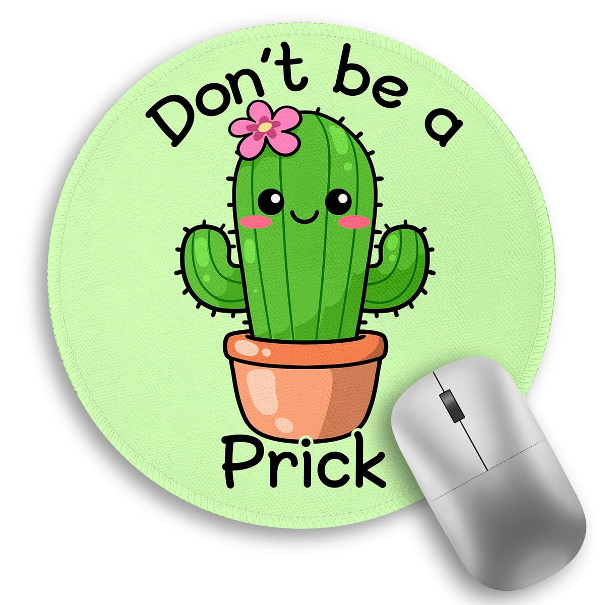 Inspirational Quote Work Mouse Pad, Positive Small Round Mousepad