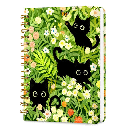 Lined Spiral Journal Notebook for Work A5, 160 Pages, Explosive Cat