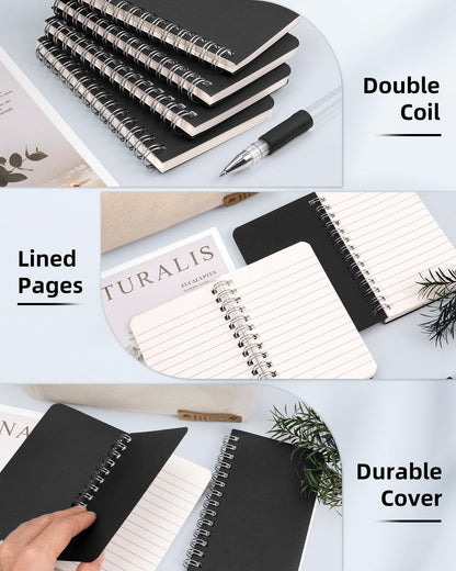 Dynta Mini Spiral Notebooks 3x5 Bulk, Pocket Notebooks Memo Pads 30 Packs