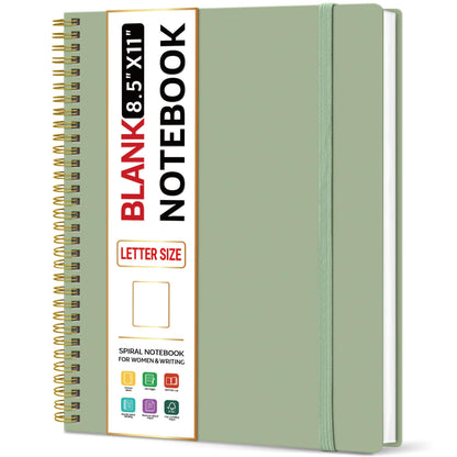 Taja Large Spiral Lined Notebook for Work, Journal for Women & Men
