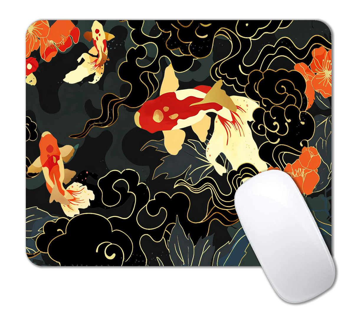 IMAYONDIA Small Mouse Pad Cute, Purple Gold Butterfly Mouse Pads, Modern Flowers Mousepad for Women Girls, Beutiful Mouse Mat Computer Laptop Office, 9.5 X 7.9 Inch