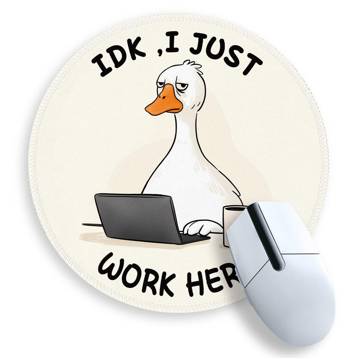 Gctriki Pink Round Mouse Pads for Desk, Cute Office Decor for Women 8.6 in