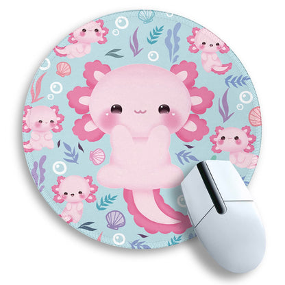 Gctriki Pink Round Mouse Pads for Desk, Cute Office Decor for Women 8.6 in