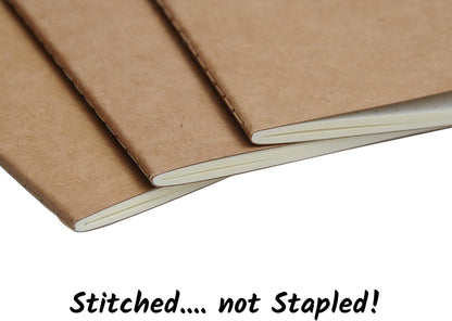 Wanderings A5 Lined Travelers Notebook Insert / A5 Journal Refill | 5.5" x 8.3" (14 x 21cm) | 3 Booklets, 240 Lined Pages | Travelers Notebook Refills for Journals, Diaries, Planners
