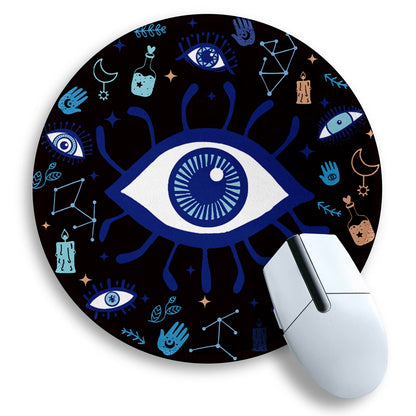 Gctriki Pink Round Mouse Pads for Desk, Cute Office Decor for Women 8.6 in