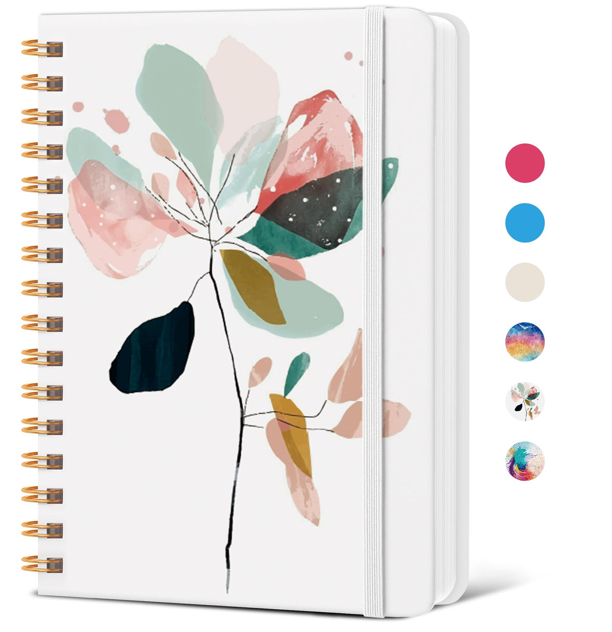 Lined Spiral Journal Notebook, A5 College Ruled Notebook for Note-Taking