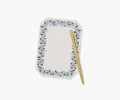 RIFLE PAPER CO. Hydrangea Note Writing Set, Pretty Desktop Stationery Box