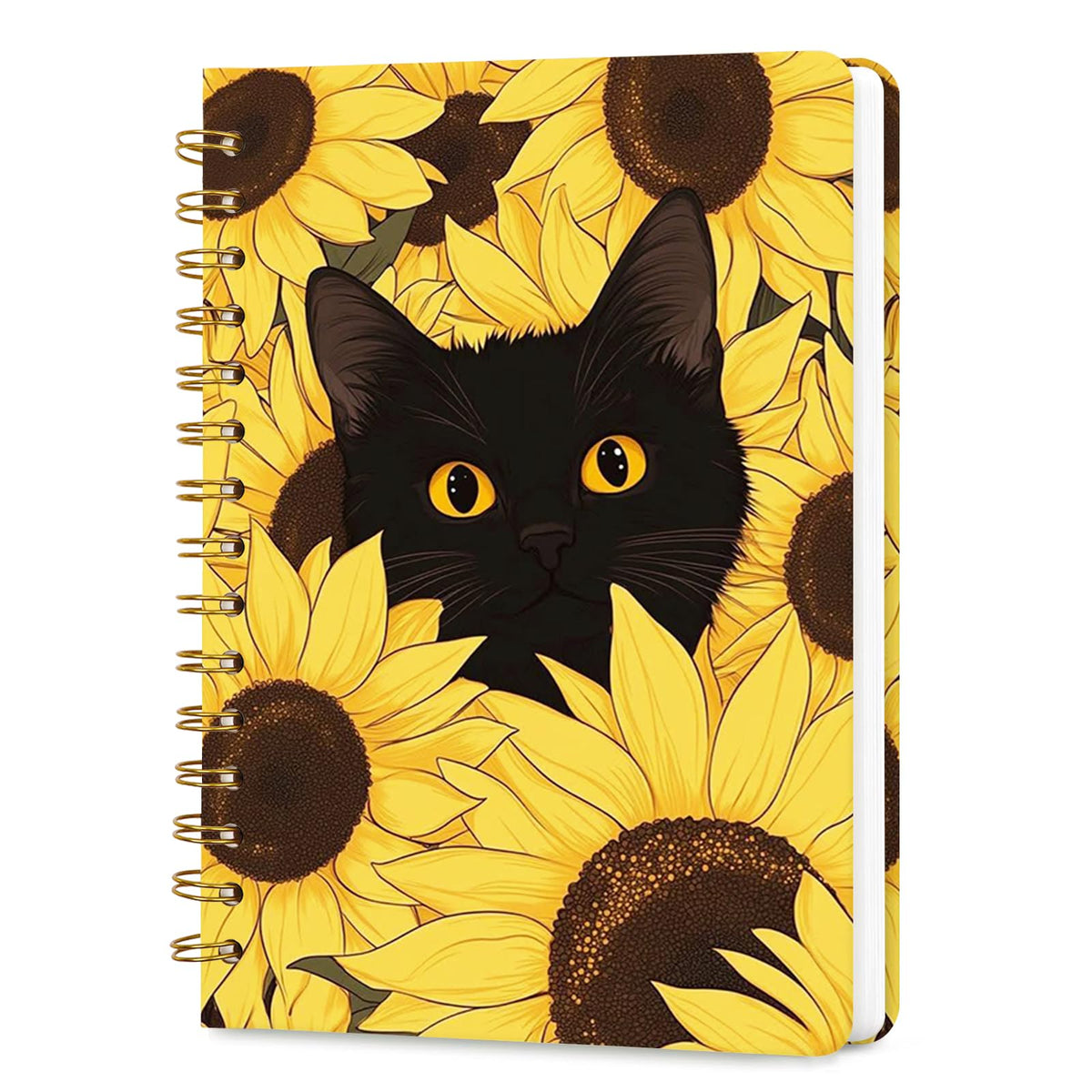 Lined Spiral Journal Notebook for Work A5, 160 Pages, Explosive Cat