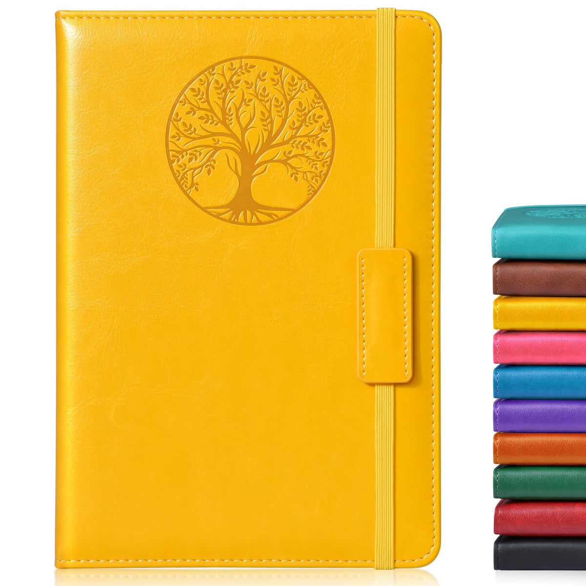 Biuwory Leather Journal Notebook,256 Thick Lined Pages,Hardcover 5.7"×8.3"