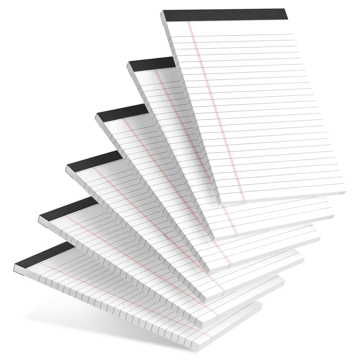 5pcs Small Note Pads 5x8 Notebook College Ruled Legal Pads Color Notepads 5 Pack Study Back Writing Pads 5 x 8 Perforated Narrow Ruled Pads of Paper for School & Office Supplies 30 Sheets/Pack