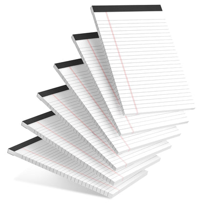 5pcs Small Note Pads 5x8 Notebook College Ruled Legal Pads Color Notepads 5 Pack Study Back Writing Pads 5 x 8 Perforated Narrow Ruled Pads of Paper for School & Office Supplies 30 Sheets/Pack