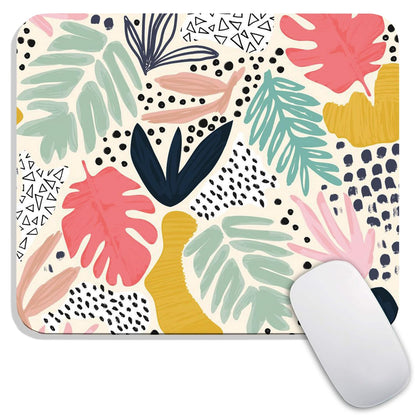 Square Mouse Pad Beautiful Flowers Plants, Personalized Premium-Textured Custom Mouse Mat Design, Washable Mousepad Cloth, Non-Slip Rubber Base Computer Mouse Pads for Wireless Mouse