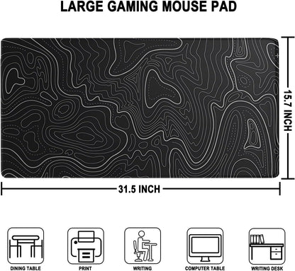 Large Gaming Mouse Pad, Waterproof Extra Large Mousepad with Stitched Edges