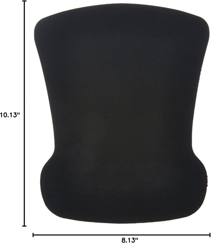 Amazon Basics Ergonomic Mouse Pad with Wrist Support for Pain Relief, Gel-Filled Cushion, Non-Slip Rubber Grip Base, 10.1 x 8.1 Inches, Black