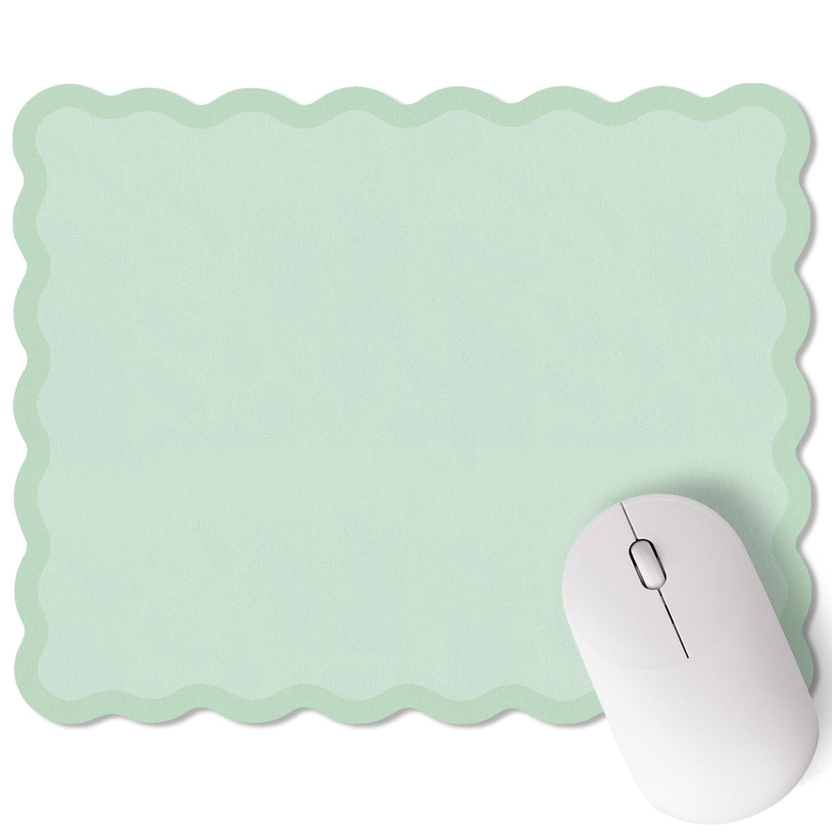 Kingdder Cute Scalloped Mouse Pad Non-Slip Mousepad 9.8x7.9in,Pink
