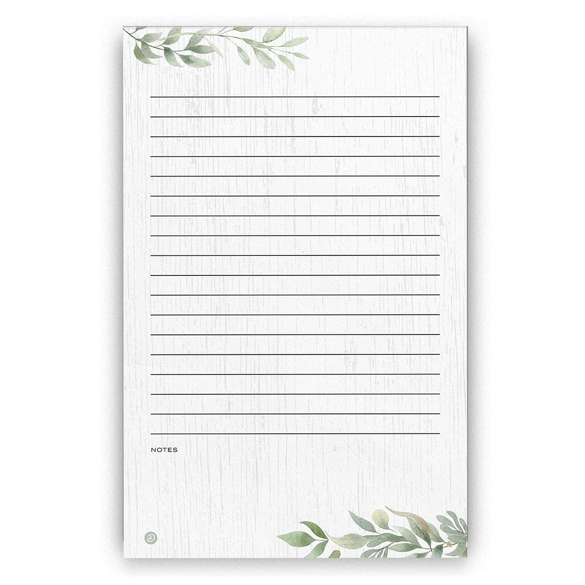 Dashleigh Farmhouse Notepad 5x8 Lined, 100 Sheets Rustic Sage Greenery Writing Pad with Tear Off Pages, Thick Paper Desk Notepad for Office and Home - To Do List Pad, Gift for Women, Kitchen Memo Pad