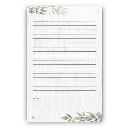 Dashleigh Farmhouse Notepad 5x8 Lined, 100 Sheets Rustic Sage Greenery Writing Pad with Tear Off Pages, Thick Paper Desk Notepad for Office and Home - To Do List Pad, Gift for Women, Kitchen Memo Pad