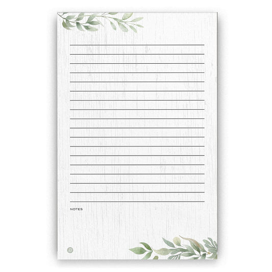 Dashleigh Farmhouse Notepad 5x8 Lined, 100 Sheets Rustic Sage Greenery Writing Pad with Tear Off Pages, Thick Paper Desk Notepad for Office and Home - To Do List Pad, Gift for Women, Kitchen Memo Pad