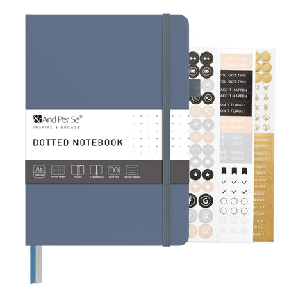 &And Per Se Lined Journal Notebook – A5 Hardcover, 160 Pages 100gsm Thick Paper, College Ruled for Writing - 5.7”x8” (Dark Green)