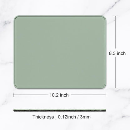 Hsurbtra Mouse Pad, Premium-Textured Square Mousepad 10.2 x 8.3 Inch, Stitched Edge Anti-Slip Waterproof Rubber Pretty Cute Computer Mat for Office Gaming Laptop Women Kids Sage Green