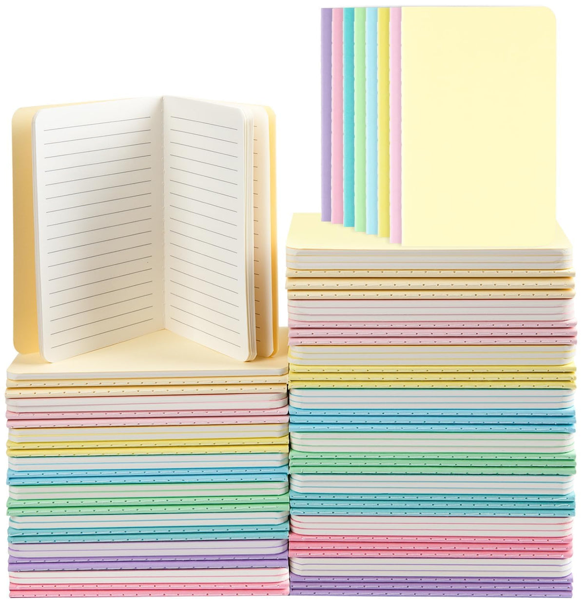 Oucaru 16PCS Mini Notebooks Bulk, Small Pocket Notebook, 3.5"x5.5" Blank