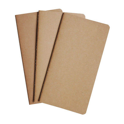 Wanderings A5 Lined Travelers Notebook Insert / A5 Journal Refill | 5.5" x 8.3" (14 x 21cm) | 3 Booklets, 240 Lined Pages | Travelers Notebook Refills for Journals, Diaries, Planners