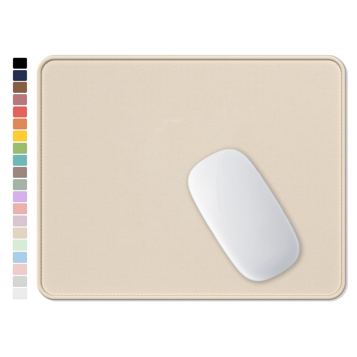 Hsurbtra Mouse Pad, Premium-Textured Square Mousepad 10.2 x 8.3 Inch, Stitched Edge Anti-Slip Waterproof Rubber Pretty Cute Computer Mat for Office Gaming Laptop Women Kids Sage Green