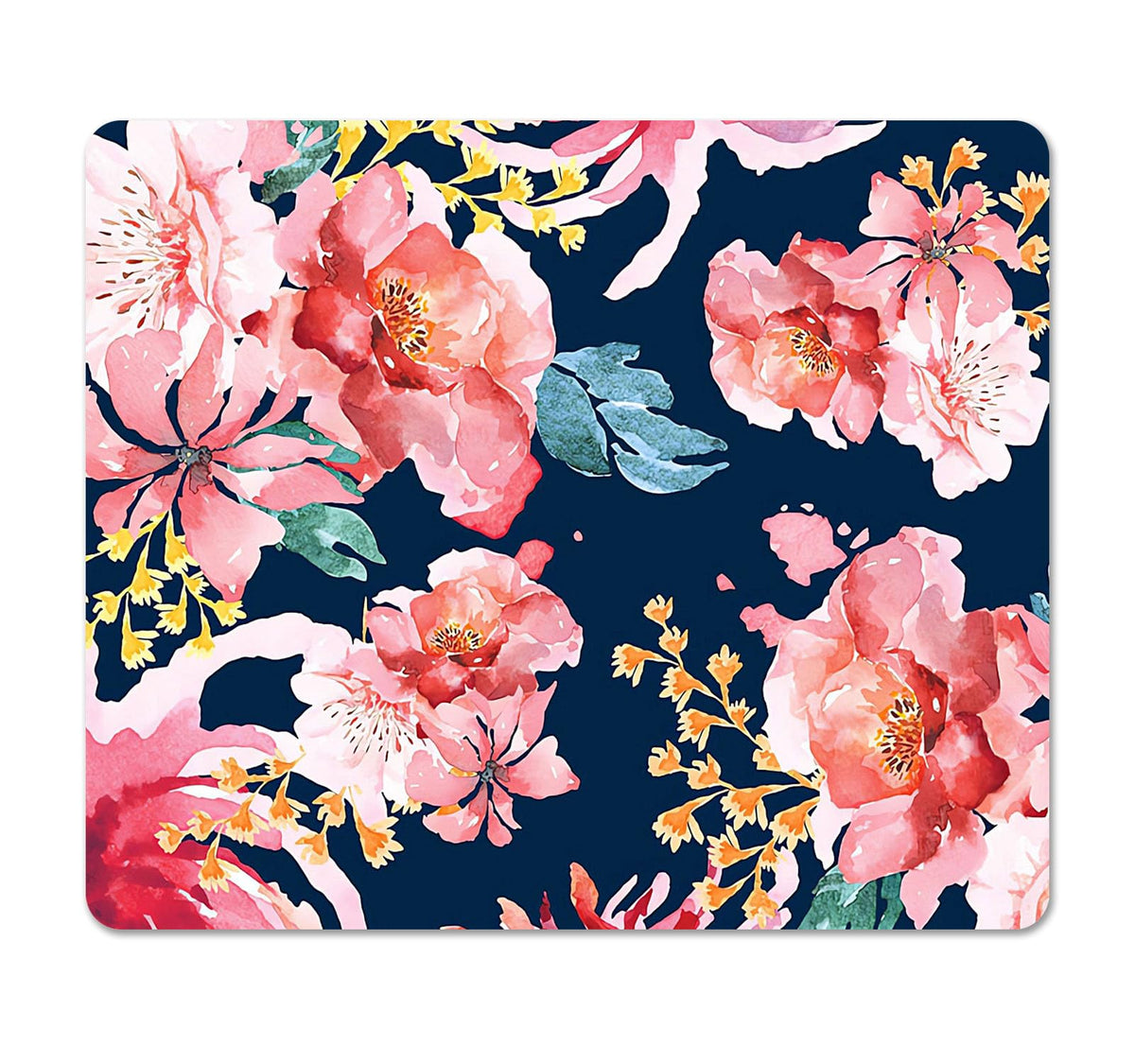 Square Cute Mouse Pad Daisy, Boho Floral Flower Mouse Pads for Desk, Non-Slip Rubber Beige Mousepad Washable Cloth, Minimal Computer Pad Decor Gifts, Coworker Gift for Girls Kids Women, 9.5x7.9 inch