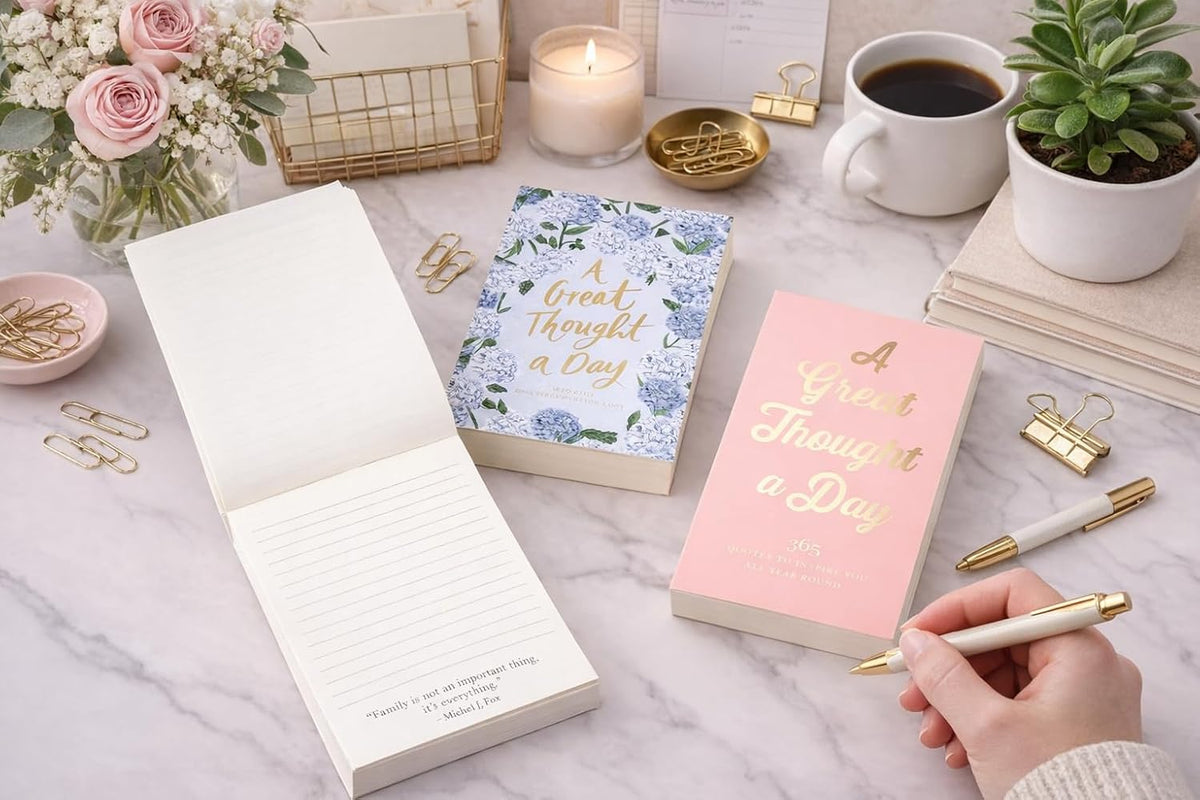 WORLD TRAVELER "A Thought a Day 365 Quotes List Pad, To Do Notepad, 5x8