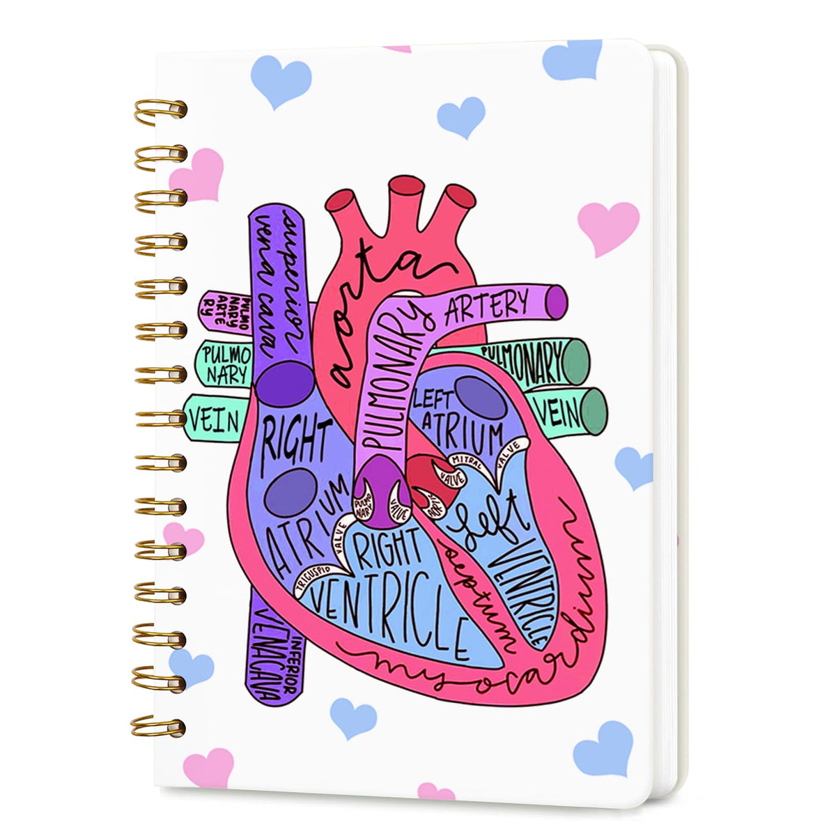 Lined Spiral Journal Notebook for Work A5, 160 Pages, Explosive Cat
