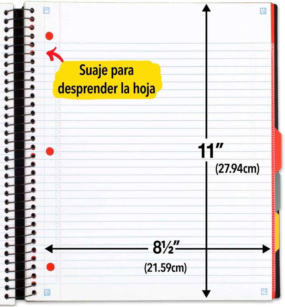 Five Star Advance Spiral Notebook + Study App, 5 Subject, College Ruled Paper, 8-1/2" x 11", 200 Sheets, Spiral Guard, Movable Tabbed Dividers, Seaglass Green (73148)