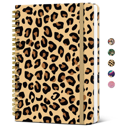 Taja Spiral Lined Journal for Women, Pretty Hardcover Journal Notebook, A5