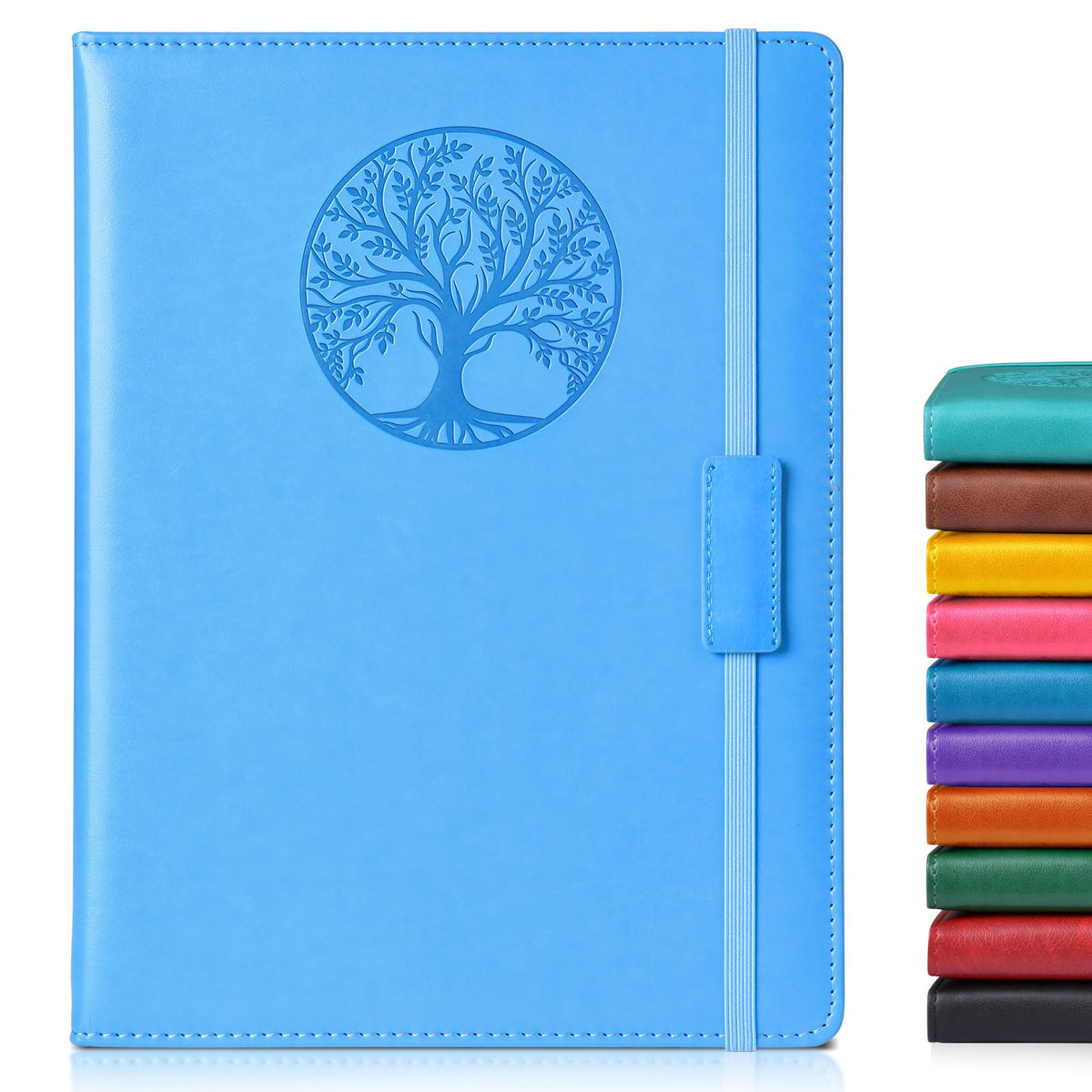 Biuwory Leather Journal Notebook,256 Thick Lined Pages,Hardcover 5.7"×8.3"