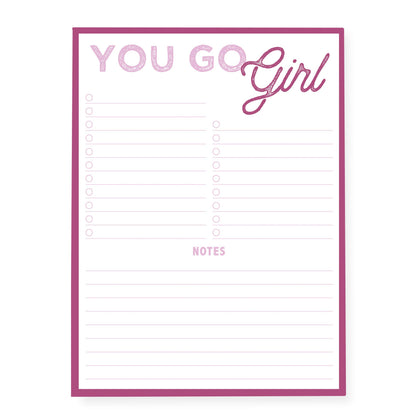 Graphique Large Notepad, Brush Strokes – 6" x 8", Cute Notepad with 150 Tear-Off Sheets, Features the Word “Notes” on Every Page – Perfect for Note Taking, List Making, and More