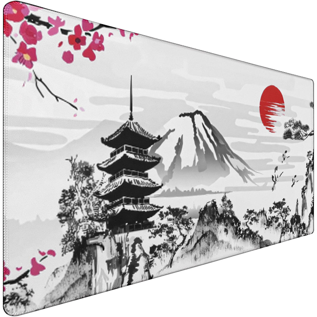 31.5" x 15.7" Waterproof Fabric Desk Pad Large Mouse Pad Office Game, Black