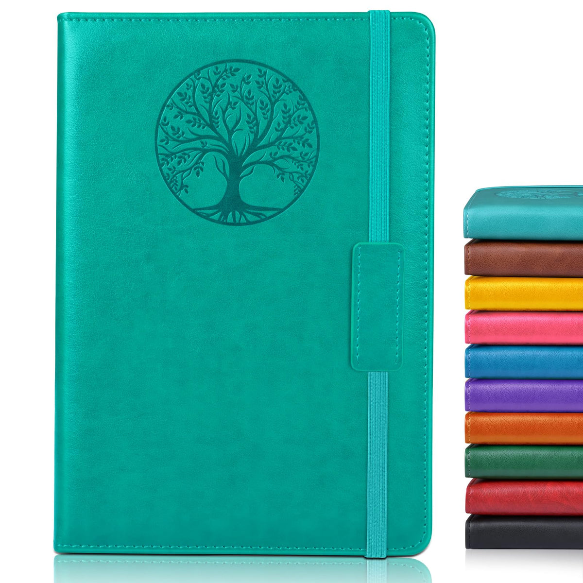 Biuwory Leather Journal Notebook,256 Thick Lined Pages,Hardcover 5.7"×8.3"