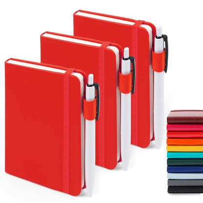 feela 3 Pack Pocket Small Notebook Journals, Mini Cute Hardcover College Ruled Notepad Women Office Supplies, with 3 Black Pens, 3.5”x 5.5”, A6, Pastel Colors, Light Blue, Light Purple, Light Green