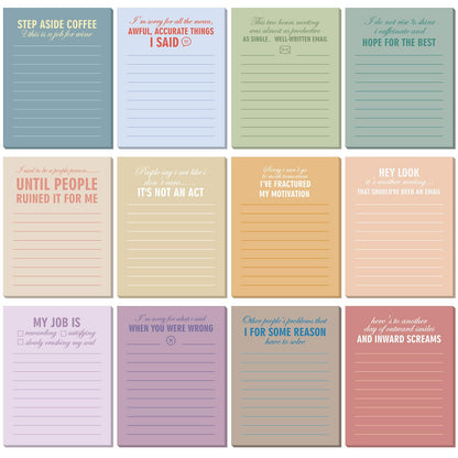 Pajean 12 Designs Funny Sticky Notes, Office to Do List,Classic Style