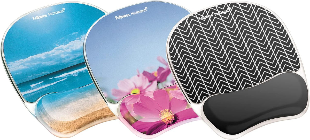 Fellowes Photo Gel Mouse Pad Wrist Rest with MICROBAN - Sandy Beach (9179301)