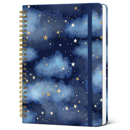 Taja Spiral Lined Journal for Women, Pretty Hardcover Journal Notebook, A5