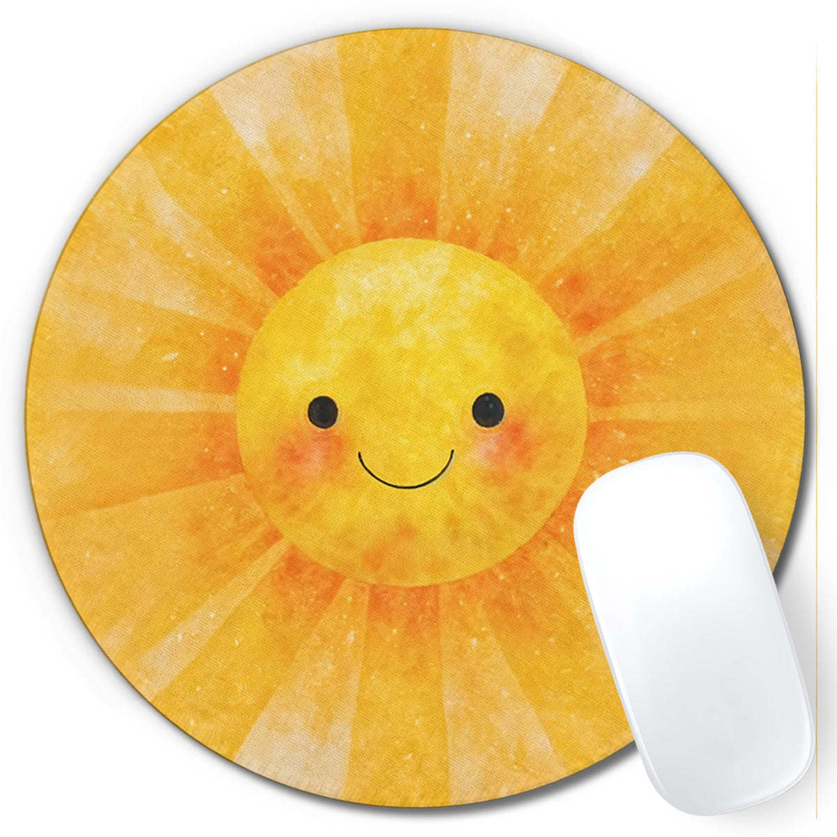 Boho Colorful Sunshine Rainbow Mouse Pad, Cute Sunshine Mouse Pads Mousepad for Desk Home Office Dorm Computers Laptop, Boho Office Supplies Desk Accessories, 7.9x7.9 Inch