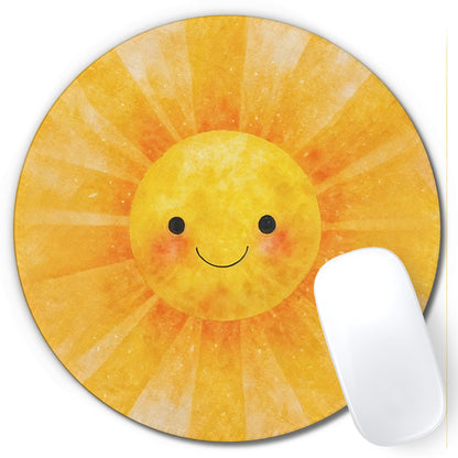 Boho Colorful Sunshine Rainbow Mouse Pad, Cute Sunshine Mouse Pads Mousepad for Desk Home Office Dorm Computers Laptop, Boho Office Supplies Desk Accessories, 7.9x7.9 Inch