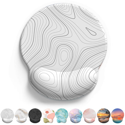 eulps Mouse Pad with Wrist Rest, Comfortable Computer Mousepad with Gel Wrist Support Smooth Surface and Non-Slip PU Base for Pain Relief, Laptop, Office & Home (Rose)