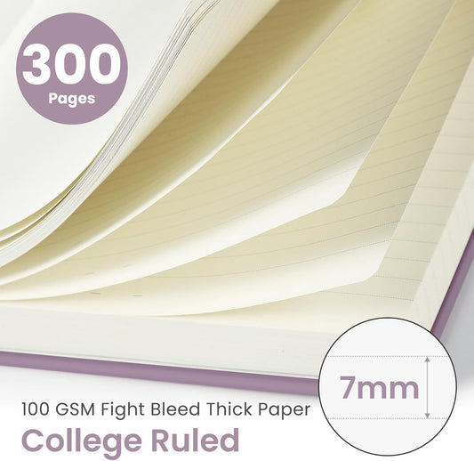 Taja Spiral Notebook for Work Thick Hardcover Lined Journal for Note Taking