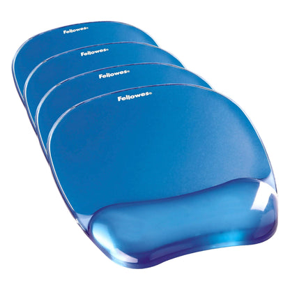 Fellowes Crystals Gel Mouse Pad Wrist Rest - Blue (91141)