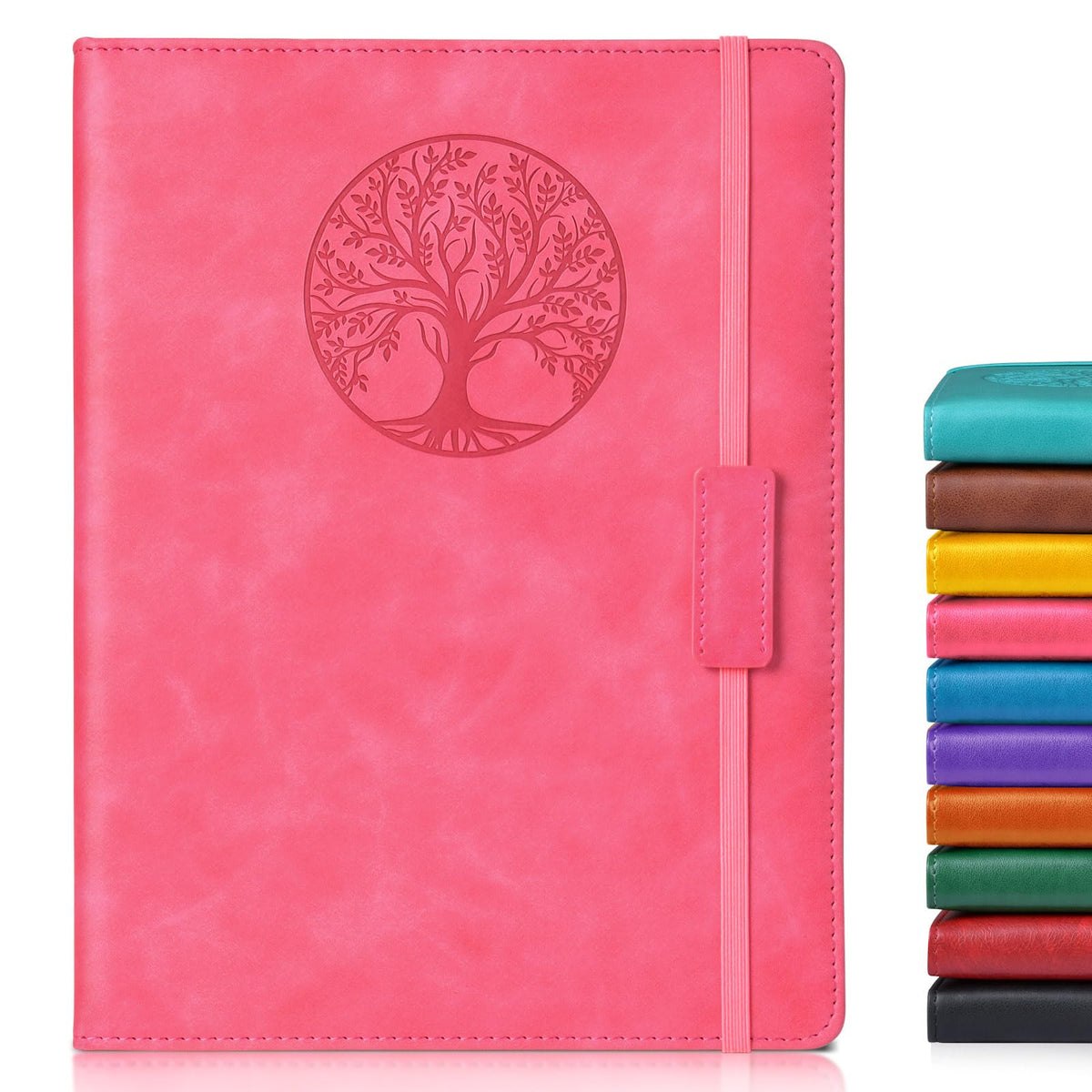 Biuwory Leather Journal Notebook,256 Thick Lined Pages,Hardcover 5.7"×8.3"