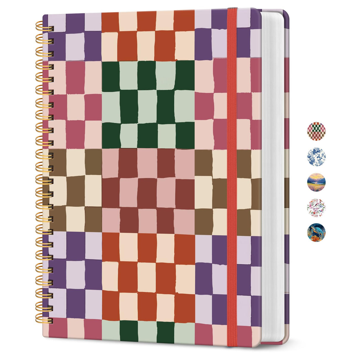 Taja Spiral Notebook for Work Thick Hardcover Lined Journal for Note Taking