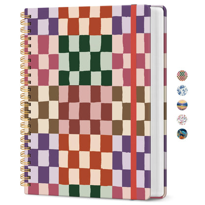 Taja Spiral Notebook for Work Thick Hardcover Lined Journal for Note Taking